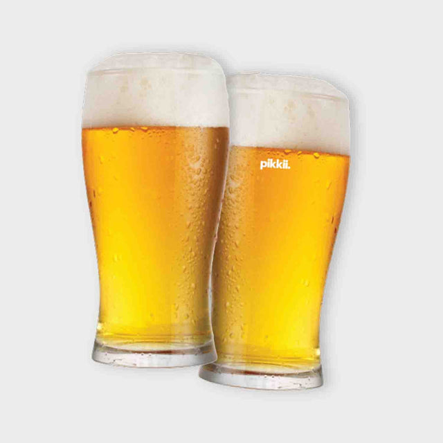 PIKKII BEER GLASSES CLOTH - PINT SIZED FRONT AND BACK OF CLOTH