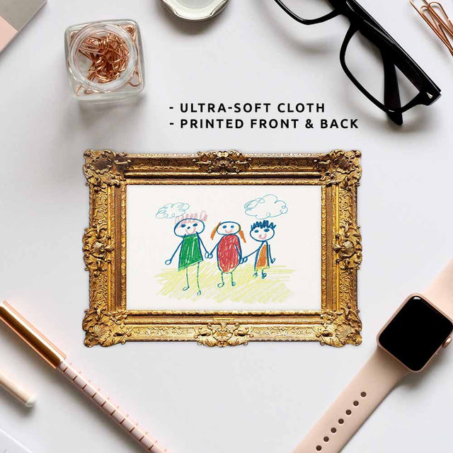 Framed Drawing Glasses Cloth