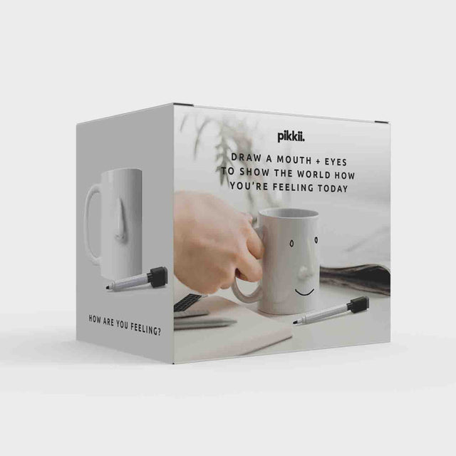 Pikkii - My Mood Today Mug and Pen - Back of Packaging