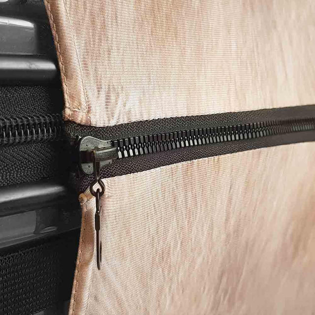 Close up of zip on Suitcase Cover
