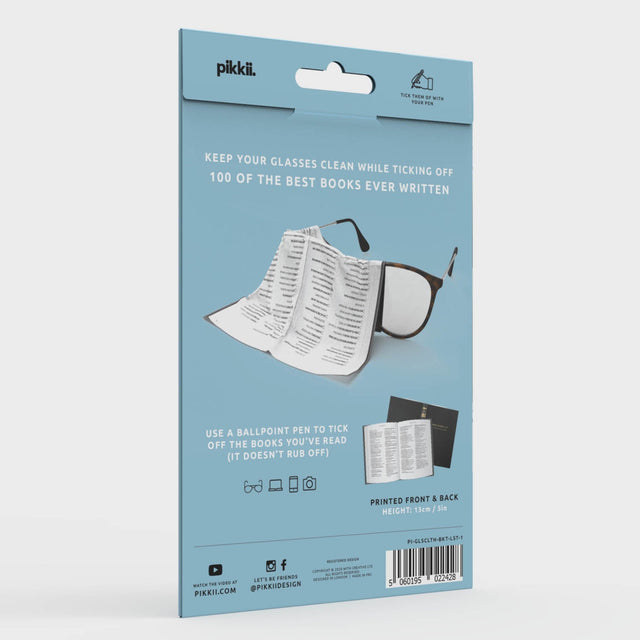 Book Bucket List Microfiber Lens Cleaning Cloth