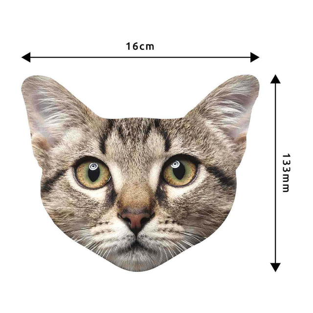 Pikkii Cat fun microfiber cloth measurements on white background