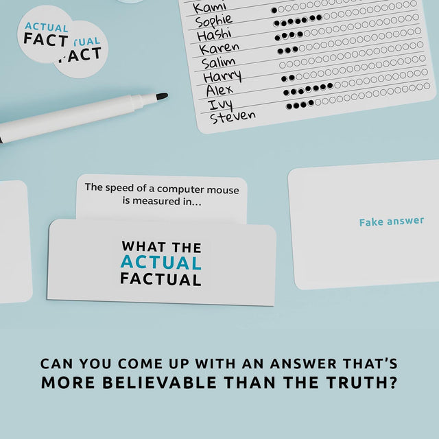 WTAF What the Actual Factual Party Game Box Contents